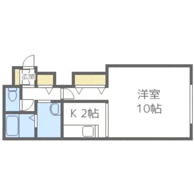 M COURTI(1K/3階)の間取り写真