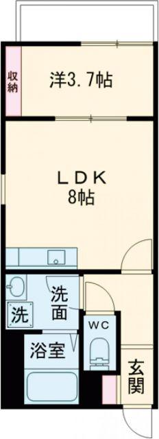 リブレメゾン岸辺I(1LDK/1階)の間取り写真