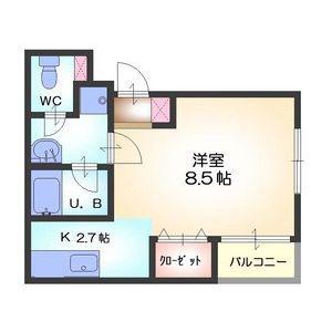 カトレヤ21(ワンルーム/3階)の間取り写真