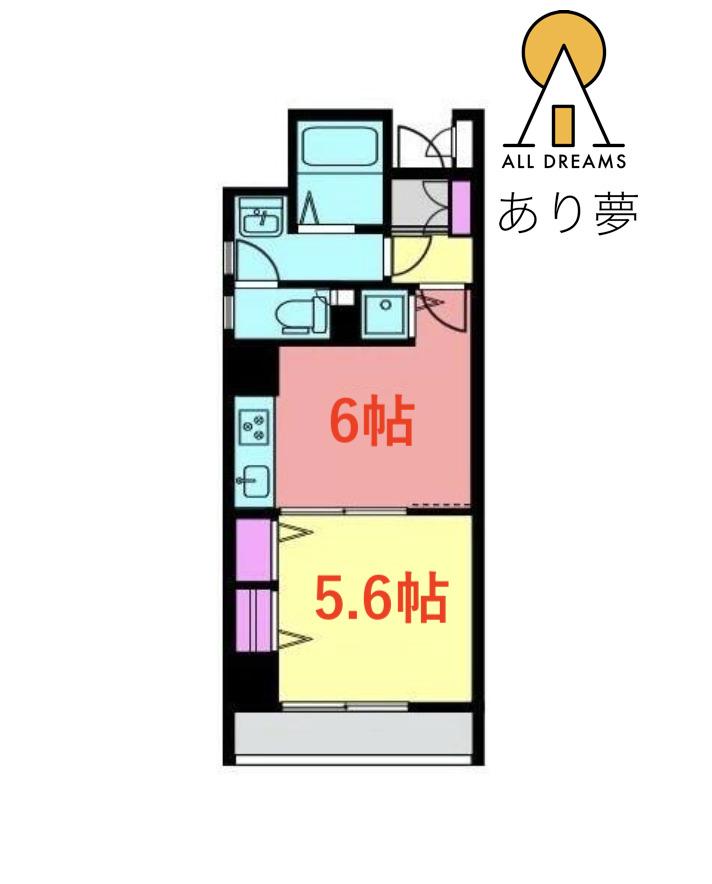 サクラ ポート(1DK/5階)の間取り写真