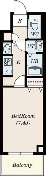 S-RESIDENCE葵II(1K/3階)の間取り写真