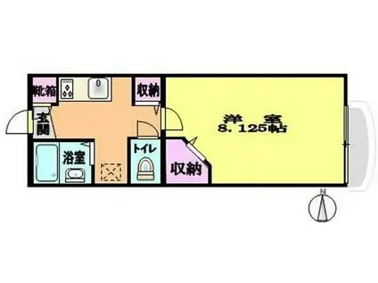 コーポコナラ(1K/2階)の間取り写真