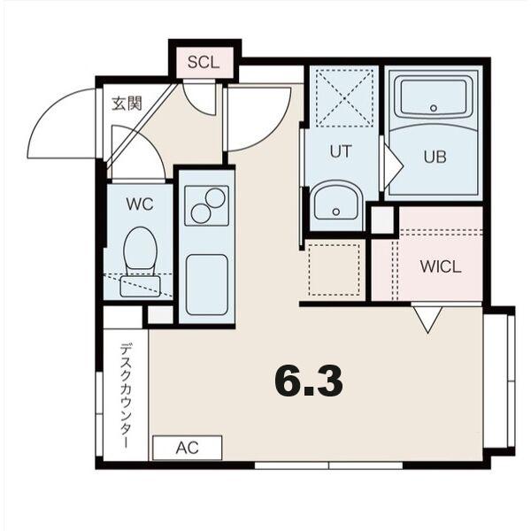 MONOFUROMAひばりが丘(1K/2階)の間取り写真