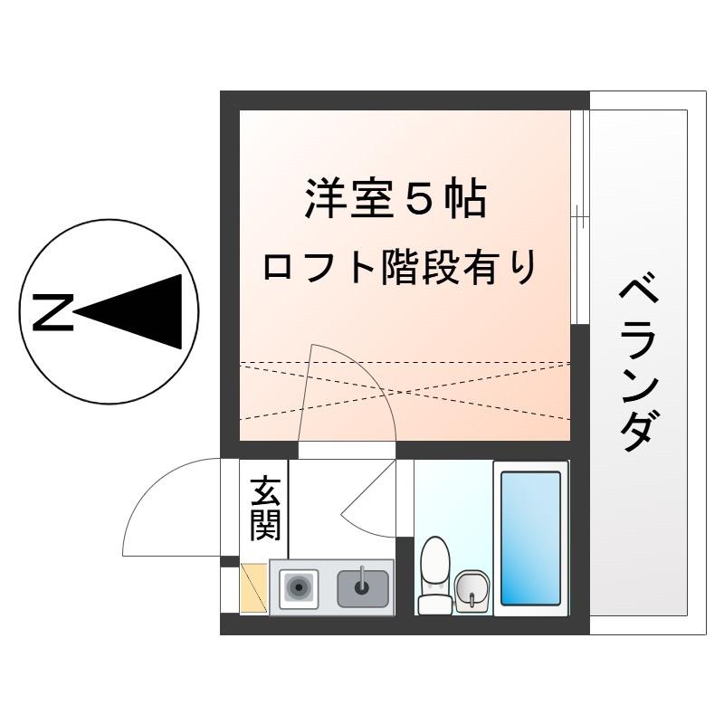 ヒュッゲ荻窪(1K/2階)の間取り写真