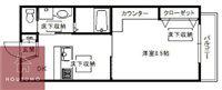プルメリア新大阪(1DK/7階)の間取り写真
