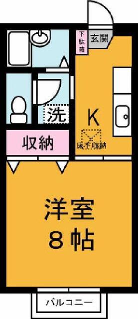 セジュール春日(1K/1階)の間取り写真
