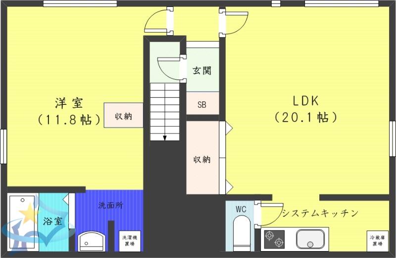 フォルミカ(1LDK/4階)の間取り写真