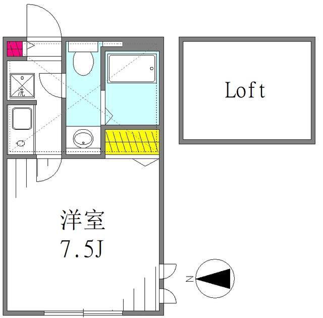 セントヴィレッジII(1K/1階)の間取り写真