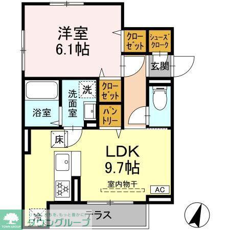コンフォール西鶴間4丁目(1LDK/3階)の間取り写真