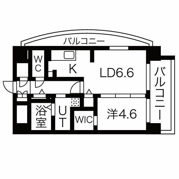 シェソワ東桜(1LDK/8階)の間取り写真