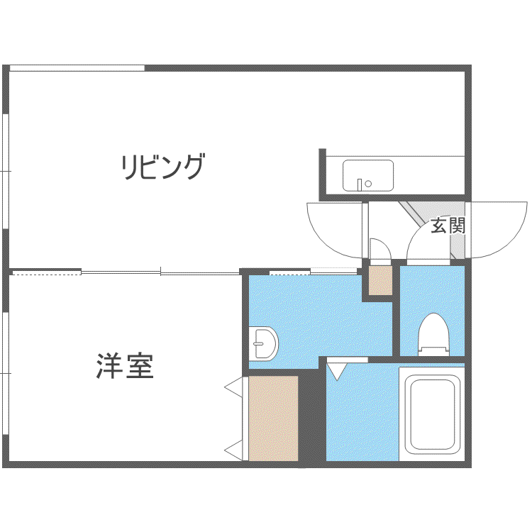 ティアラ学園前(1LDK/2階)の間取り写真