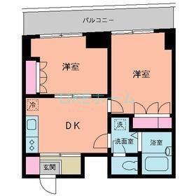 ベイステート安間(2DK/10階)の間取り写真