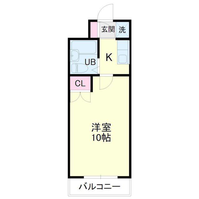 中沢CHG(1K/5階)の間取り写真