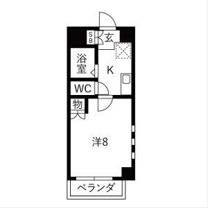 CROWN HILLS(1K/1階)の間取り写真