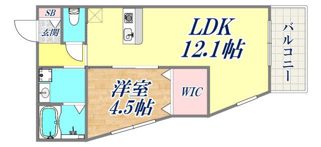 HCフラッツ国玉ガーデンⅡ(1LDK/1階)の間取り写真