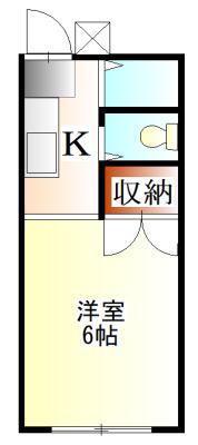 サンベックス壱番館(1K/2階)の間取り写真
