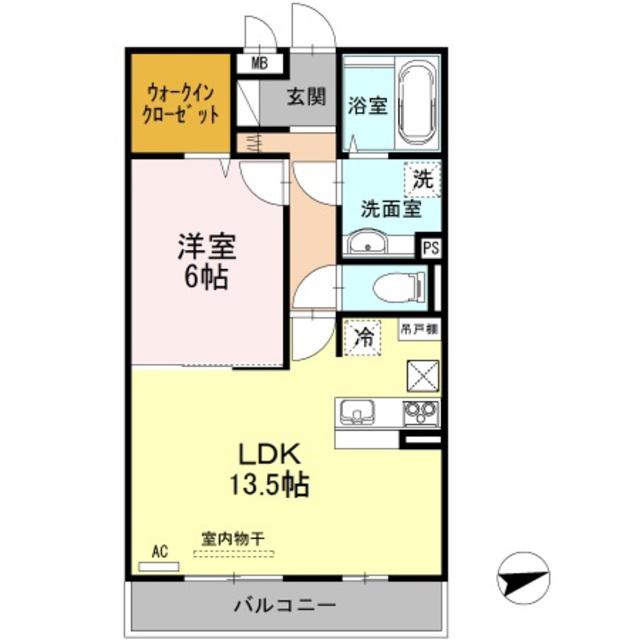 SKY・PALACE(1LDK/1階)の間取り写真