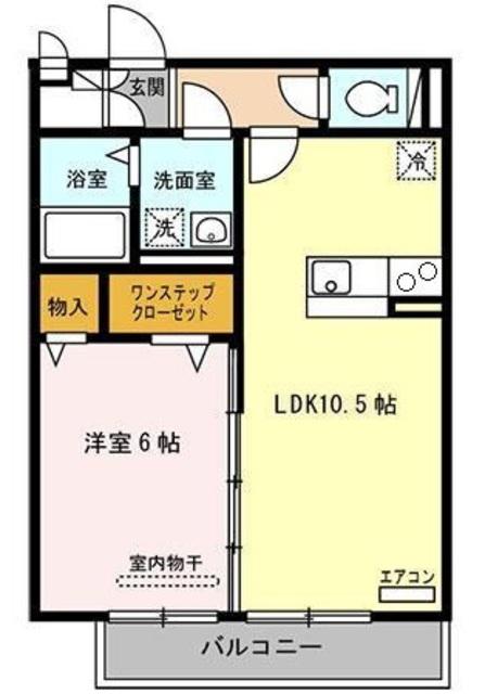 シャン・リアンT.Y(1LDK/2階)の間取り写真