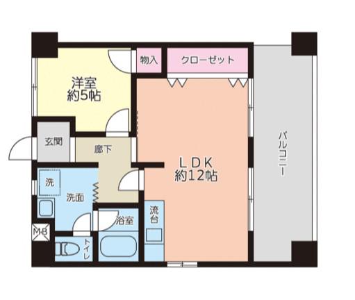 マンション金山1丁目(1LDK/7階)の間取り写真
