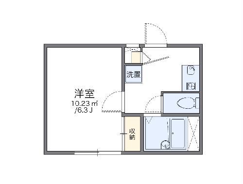 レオパレスサンライズ(1K/2階)の間取り写真