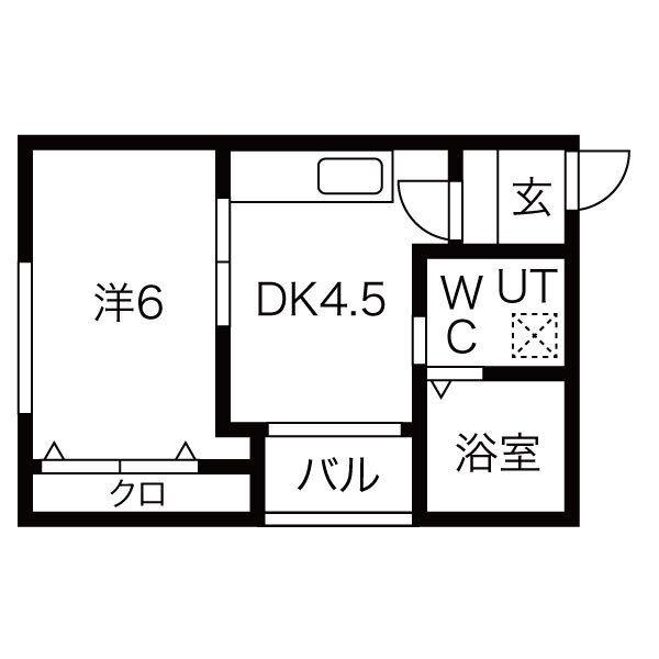 メゾン・デパール(1DK/3階)の間取り写真