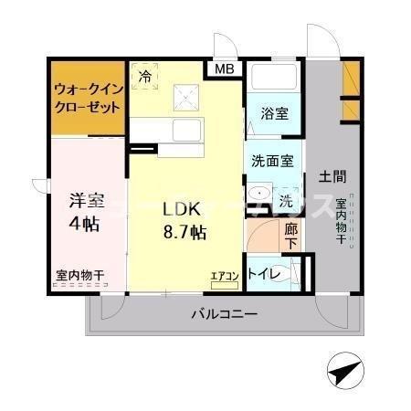フォア―ルII(1LDK/1階)の間取り写真