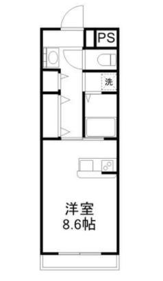 プルミエ(ワンルーム/2階)の間取り写真