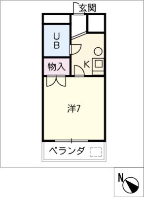 ぷち・うらら(1K/3階)の間取り写真