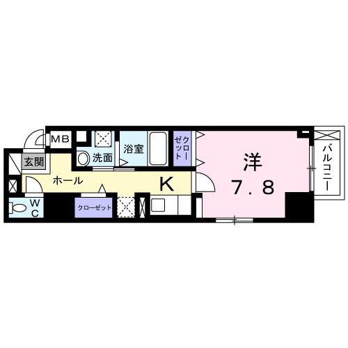 AZRESIDENCE草津本陣(1K/4階)の間取り写真