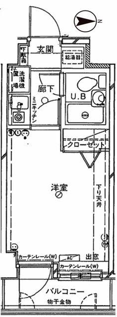 ダイアパレスステーションプラザ武蔵新城(1K/3階)の間取り写真