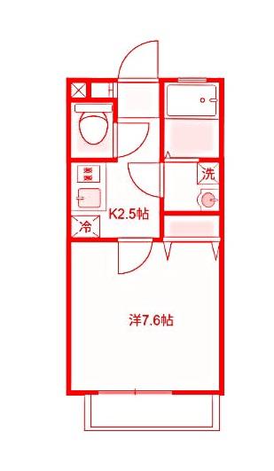 ヴィレジ金沢八景(1K/2階)の間取り写真