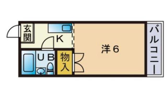 サンアート弥生(ワンルーム/2階)の間取り写真
