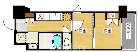 NO.105 SERIOUS CROSS STREET(2K/4階)の間取り写真