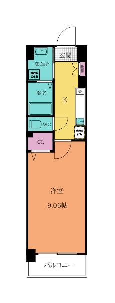 MDI VISTA MARE門司駅前MDIヴィスタマーレ門司駅前(1K/4階)の間取り写真