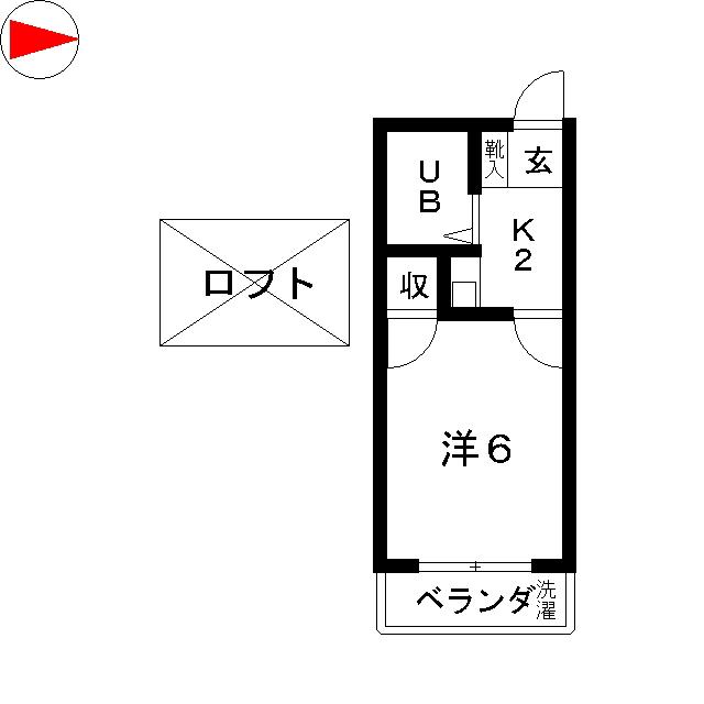レオパレス西川口第15(1K/1階)の間取り写真