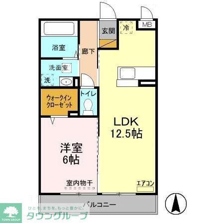 サンシャインII(1LDK/2階)の間取り写真