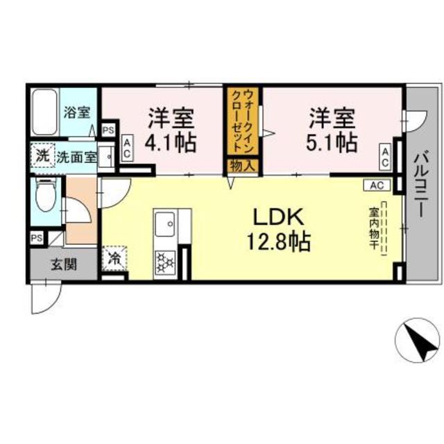 グラナーデ石神井台(2LDK/2階)の間取り写真