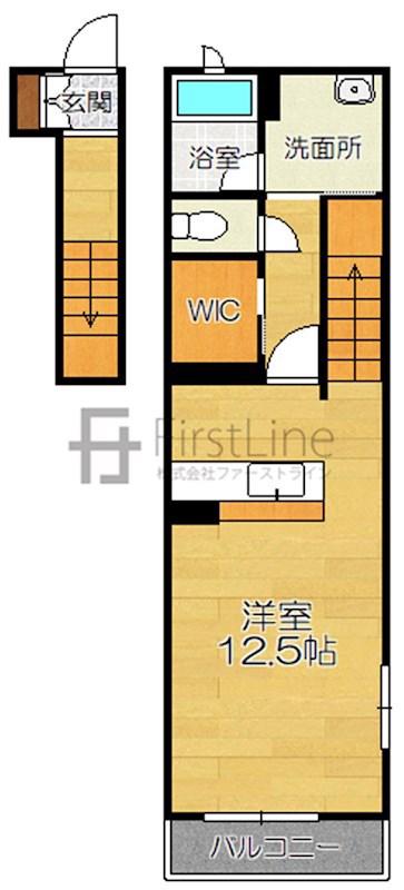 シャーメゾンタウン筑紫C棟(ワンルーム/2階)の間取り写真