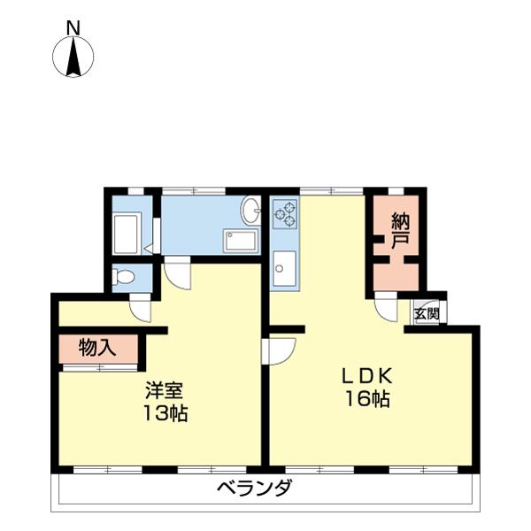 ＪＲ和歌山線 布施屋駅 徒歩5分 4階建 築54年(1LDK/4階)の間取り写真