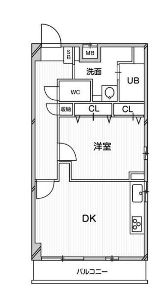 ガーデンテラス南麻布(1LDK/4階)の間取り写真