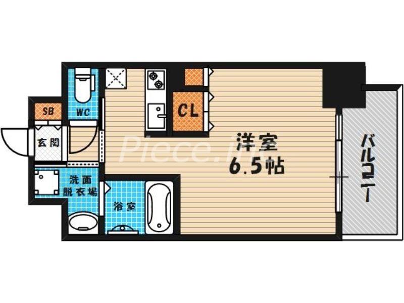 アクアプレイス梅田2(ワンルーム/6階)の間取り写真