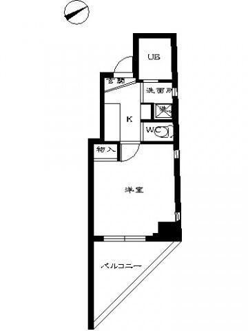 スカイコート早稲田壱番館(1K/4階)の間取り写真