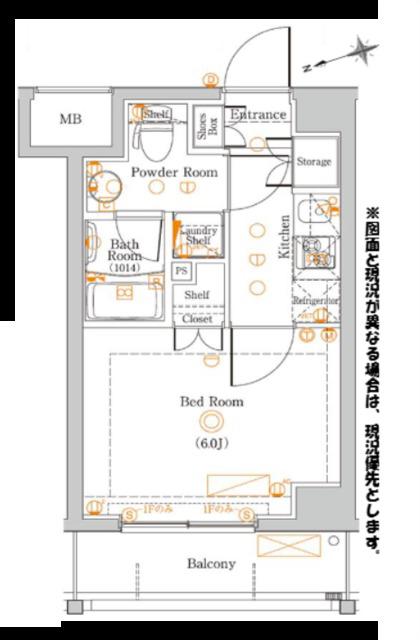 AZEST蒲田南203 50(1K/2階)の間取り写真
