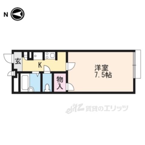 レオパレスメゾン名坂(1K/2階)の間取り写真