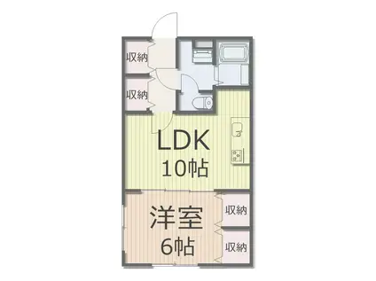 斉藤マンション(1LDK/1階)の間取り写真
