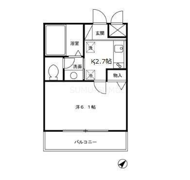 アーバンフォート横浜(1K/5階)の間取り写真