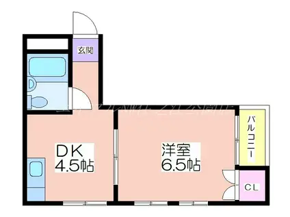 ローレルハイツ岡本(1DK/6階)の間取り写真