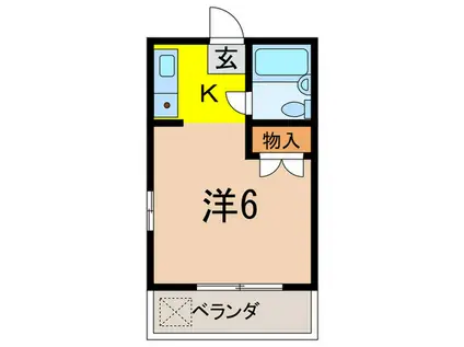 仁川ロイヤルハイツ(1K/3階)の間取り写真