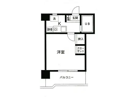 コンドービル(1K/4階)の間取り写真