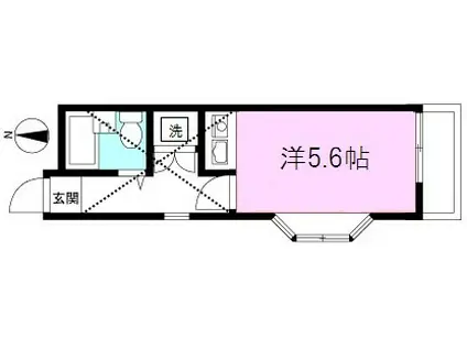 アップルハウス読売ランド(1K/1階)の間取り写真